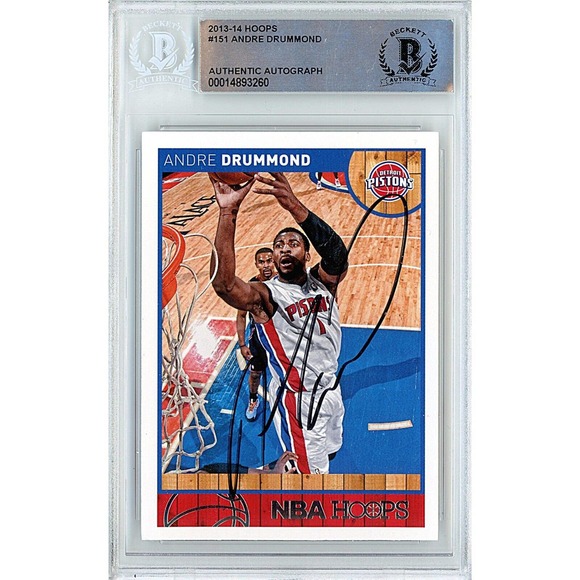Andre Drummond Signed Basketball Card Detroit Pistons Autograph Beckett BAS Auto - Picture 1 of 4